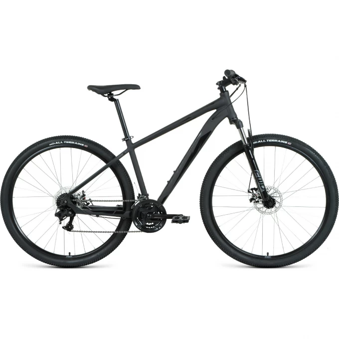 Велосипед FORWARD APACHE 29 2.2 disc (2021) черный матовый/черный с рамой 21" 75171 CHERNYII MATOVYII 21 Велосипед FORWARD APACHE 29 2.2 disc (2021) черный матовый/черный с рамой 21" 75171 CHERNYII MATOVYII 21