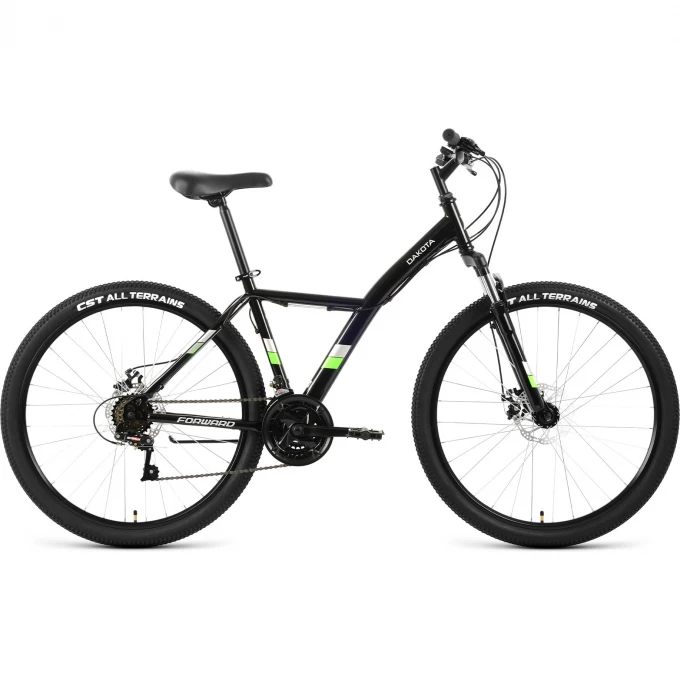 Велосипед FORWARD DAKOTA 27,5 2.0 D, рама 16.5", 2022, черный/ярко-зеленый RBK22FW27605 Велосипед FORWARD DAKOTA 27,5 2.0 D, рама 16.5", 2022, черный/ярко-зеленый RBK22FW27605
