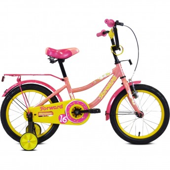 Велосипед FORWARD FUNKY 16 (2021) коралловый/фиолетовый