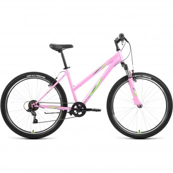 Велосипед FORWARD IRIS 26 1.0, рама 17", 2022, сиреневый/зеленый