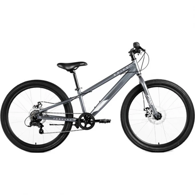 Велосипед FORWARD SPIKE 24 D (24" 7 ск. рост. 11") 2023, черный/серебристый, IB3F47133XBKXSR Велосипед FORWARD SPIKE 24 D (24" 7 ск. рост. 11") 2023, черный/серебристый, IB3F47133XBKXSR