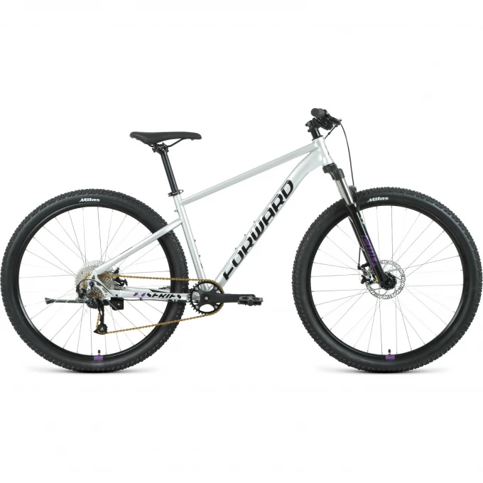 Велосипед FORWARD SPORTING 29 XX (2021) серебристый/фиолетовый с рамой 19" 75506 SEREBRISTYII/FIOL 19 Велосипед FORWARD SPORTING 29 XX (2021) серебристый/фиолетовый с рамой 19" 75506 SEREBRISTYII/FIOL 19