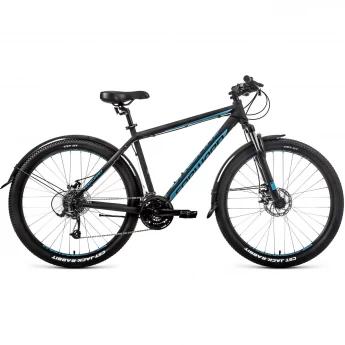 Велосипед FORWARD TERRA 27,5 2.0 disc (2021) черный/синий